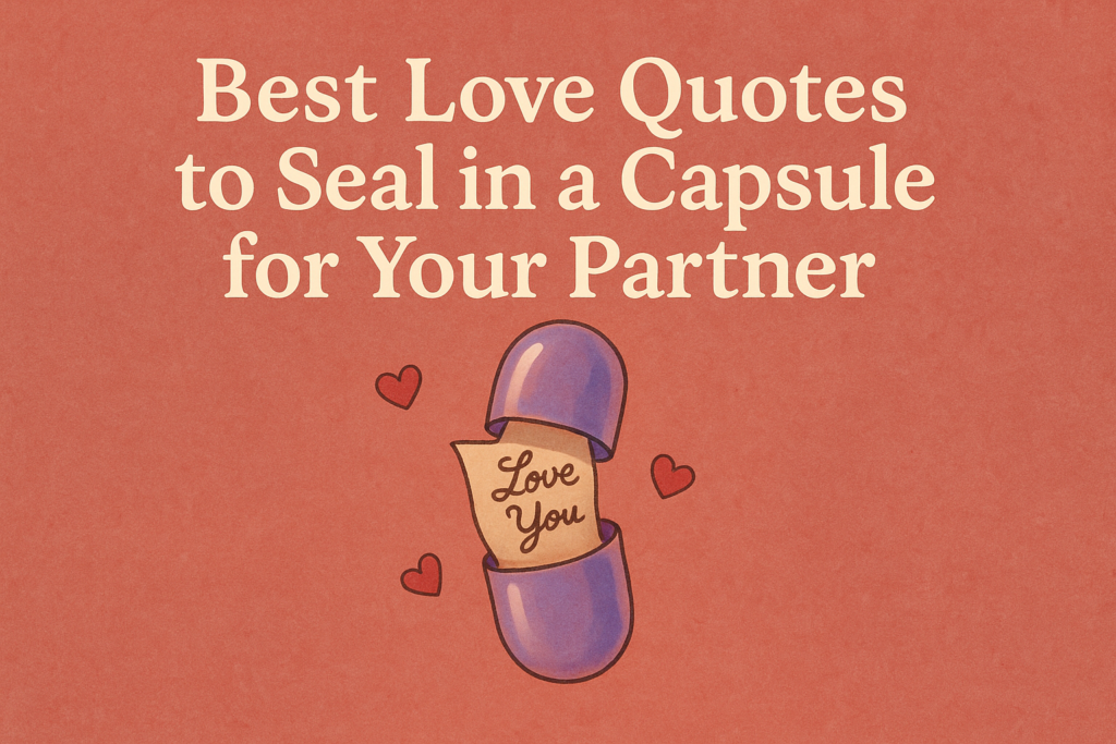 Illustration of a digital time capsule labelled "Love You," surrounded by hearts, symbolising romantic memory preservation.