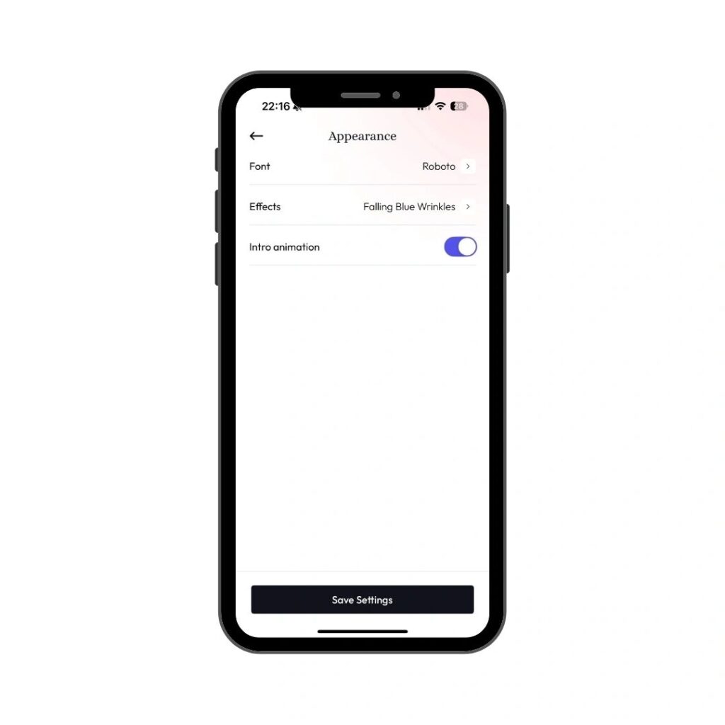 Adjust Font, Effects, and Opening Animation